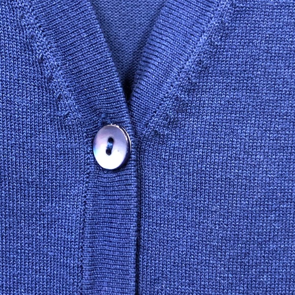 Royal Blue Long Sleeve Cardigan - Picture 5 of 6